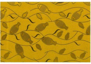 Glitzerkarton 50x70cm (250g/m) ""Goldene Fische"" 5 Bögen""